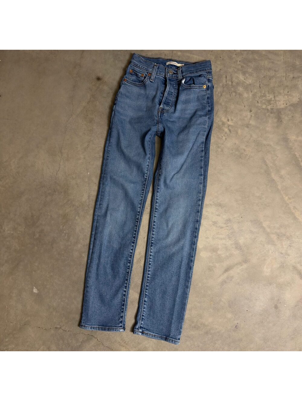 Levi's Wedgie Straight Jeans Womens 24x28 Blue